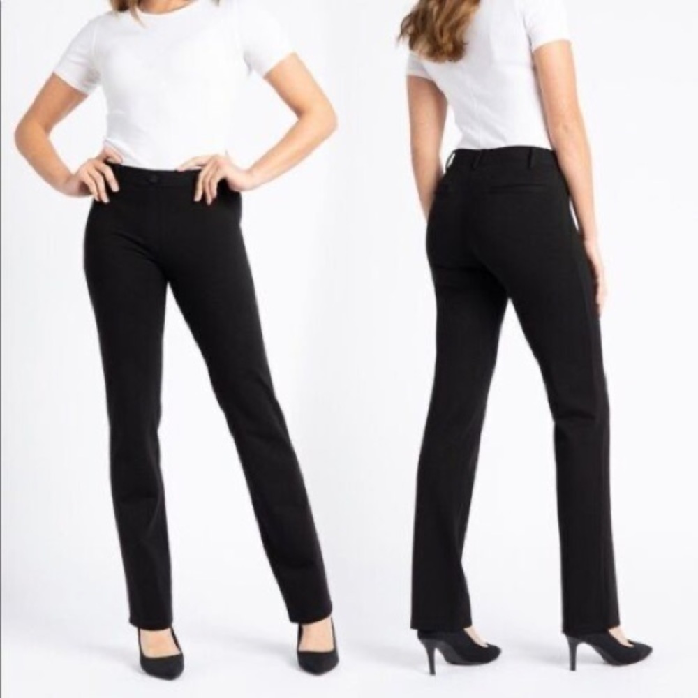 Betabrand Black Small Petite Classic Yoga Dress Pants Trouser